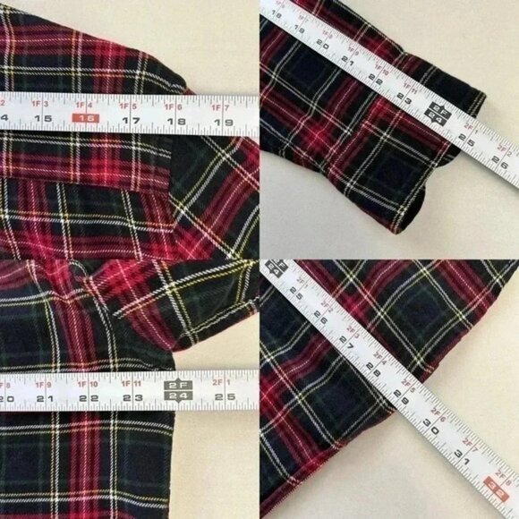 Chaps Men’s Plaid Flannel Long Sleeve Button Down Shirt Red Blue Black Green LG - Picture 15 of 16